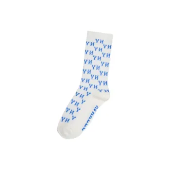 MLB MONOGRAM New York Yankees Mid Calf Socks Unisex 1 Pack Cream