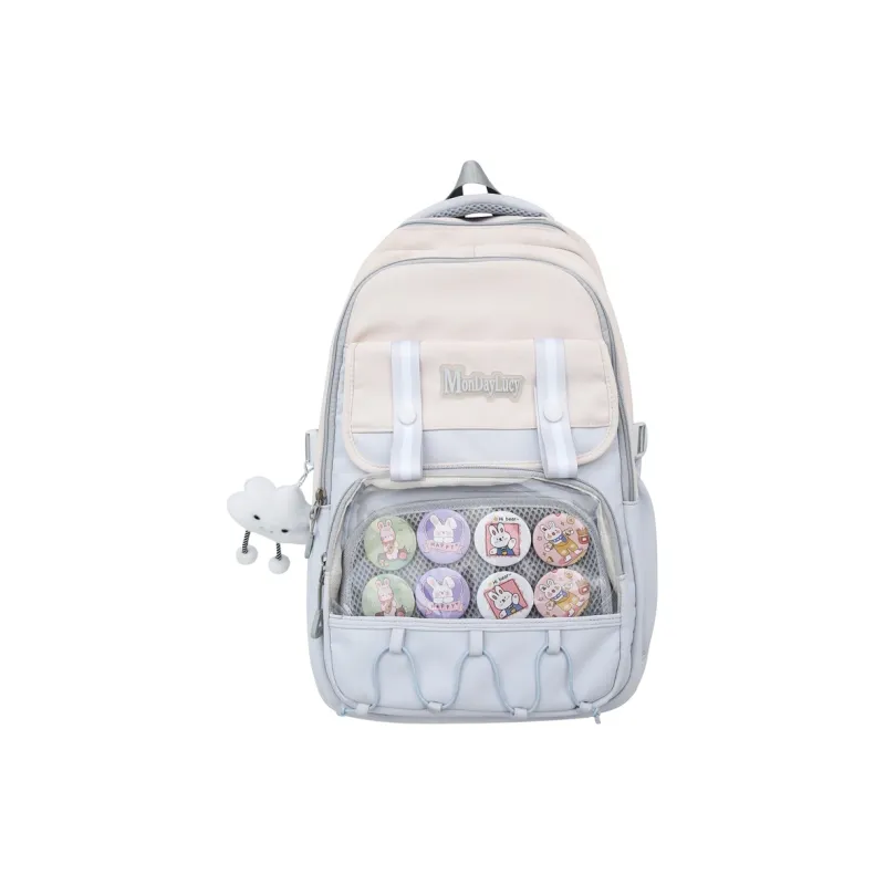 NX DOUGHNUT Nylon Backpack Women's Black/Pink/Burgundy/Blue/Khaki-10