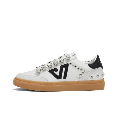 ZSBELLA Skateboard Shoes Women's Low-Top White