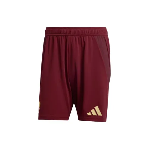 Adidas AS ROMA 24/25 HOME SHORTS Soccer Bottoms Men's Deep Red
