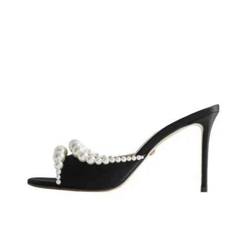 MACH & MACH Slide Slippers 9.5cm Women's Black
