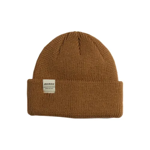 Dickies Acrylic Knitted Fabric Beanies Unisex Brown