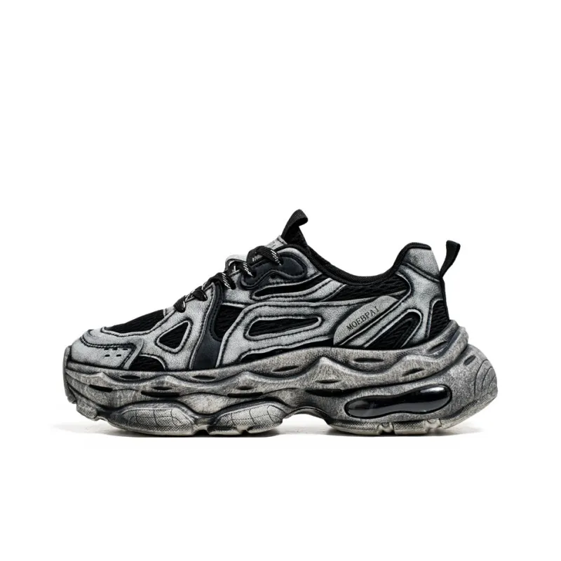 Meiretu Cushioning Coverage, Impact Resistant, Height Increasing Low Top Chunky Sneakers Men's-0
