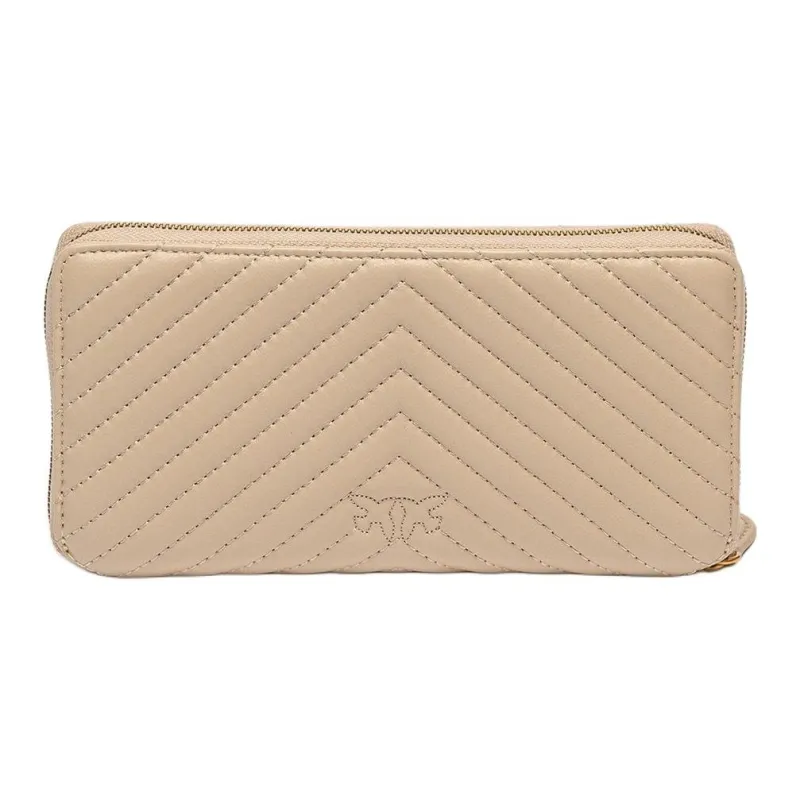 PINKO Leather Wallet Women's Dark Beige-1