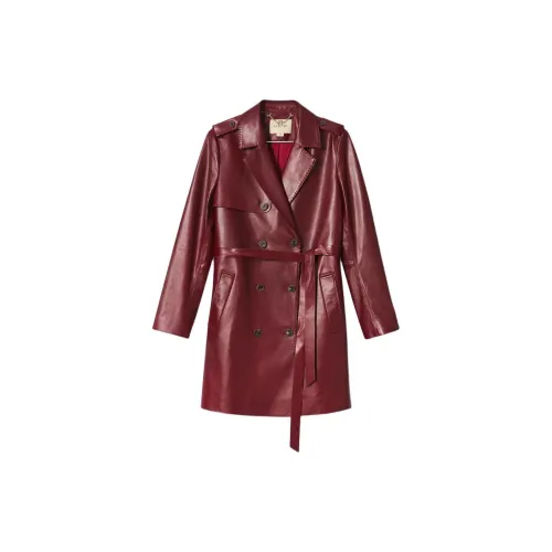 PSALTER Leather Jackets Women's Maroon