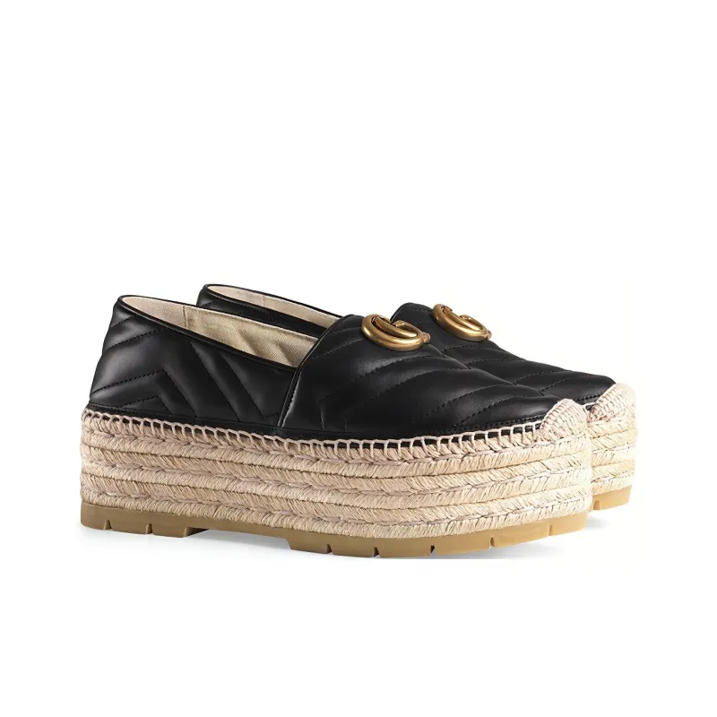 GUCCI Leather Espadrille With Double G-2