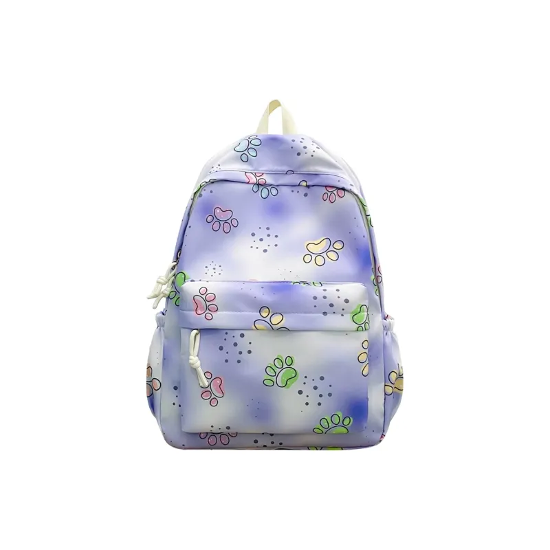 OURFUN Nylon Backpack Large Size Women's Purple/Pink/Yellow-0