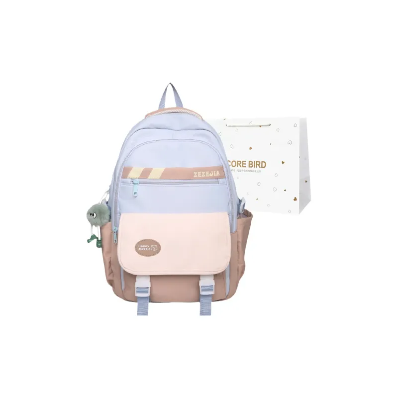 CORE BIRD Nylon Backpack Regular Women's Pink/Blue/Brown/Gray-7