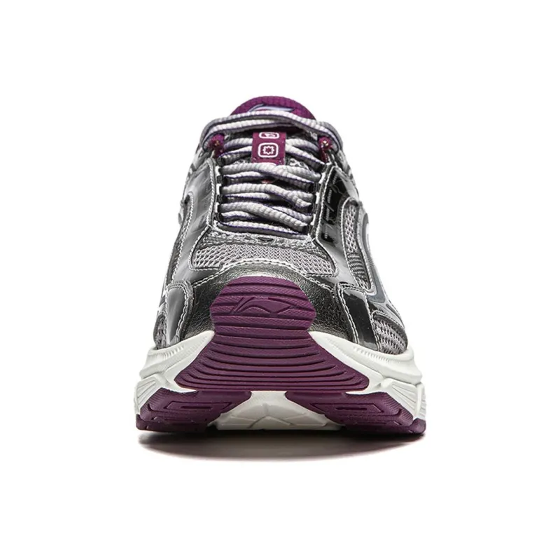 LINING Aurora RENEW Running Shoes Women's Low Top Base Station Silver/Geological Gray-4