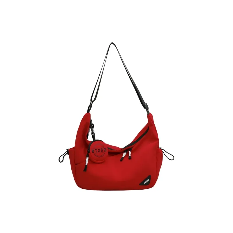 Travel Nylon Shoulder Bag Crossbody Bag Unisex Black/Red/White/Light Gray-5