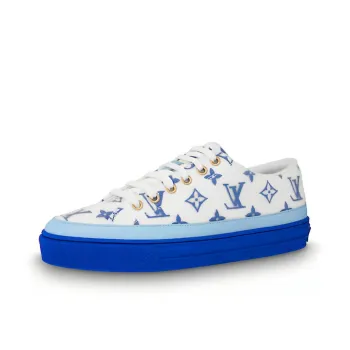 LOUIS VUITTON Lv Stellar Low Top Sneakers White/Blue Women's