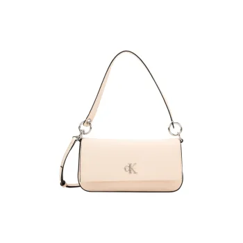 CALVIN KLEIN Synthetic Material Shoulder Bag Medium Size Women's Egg Shell Yellow