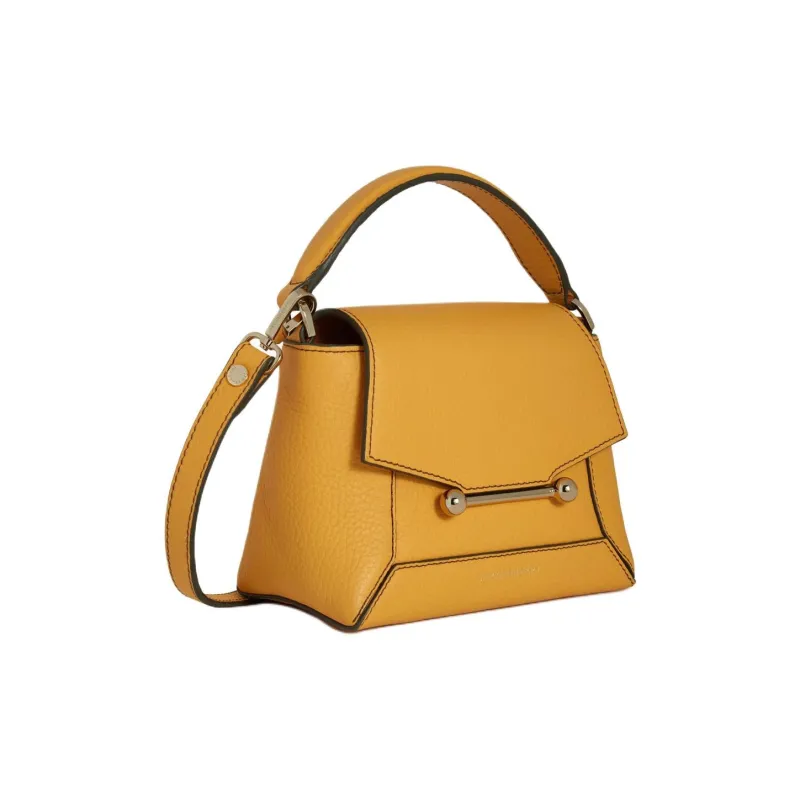 Strathberry Grained Calfskin Shoulder Bag Crossbody Bag Handbag Nano Women's Multicolor Yellow-1