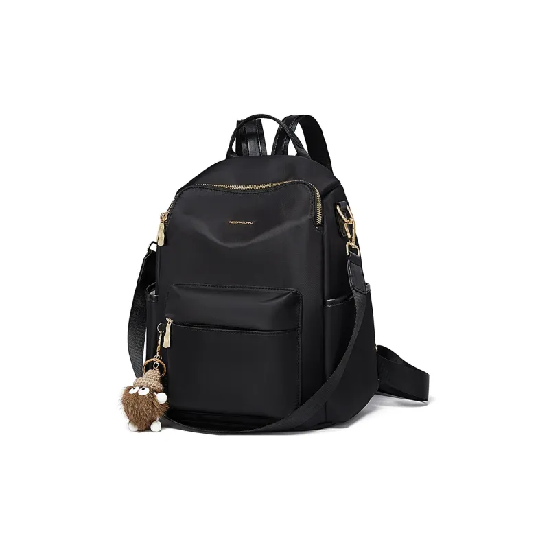 RED DRAGONFLY Fabric Backpack Regular Women's Black-1