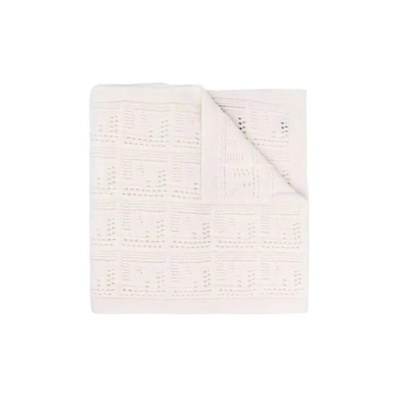 FENDI Cashmere Knit Scarves Men's Beige-0
