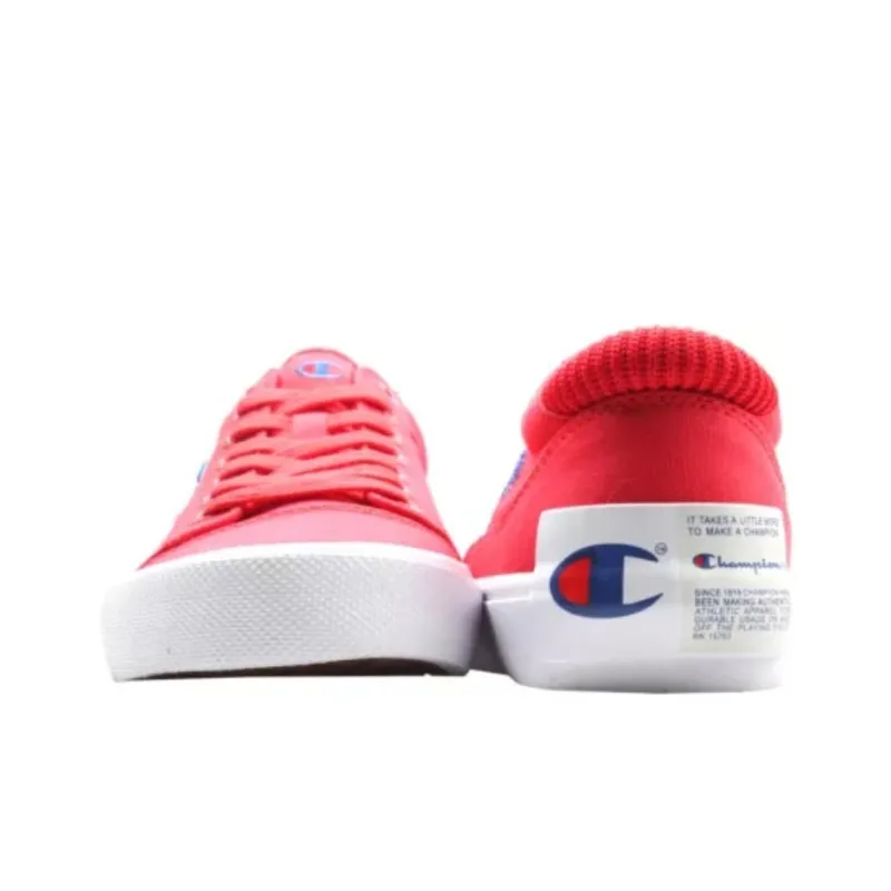 Champion Abrasion Resistant Low Top Skateboard Shoes Men's Red-4