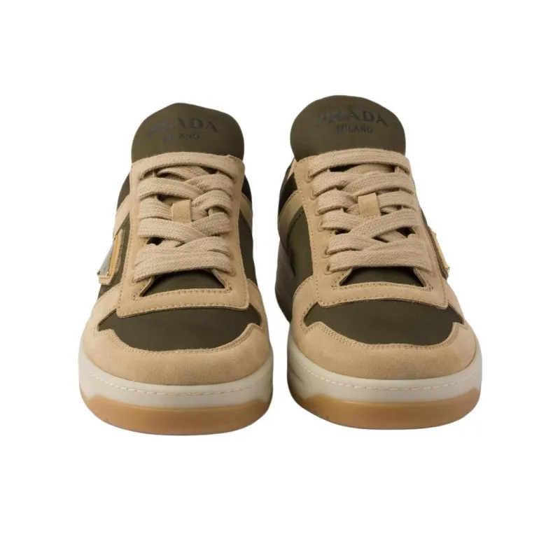 PRADA Prada Downtown Low Top Skateboard Shoes Women's Beige-4
