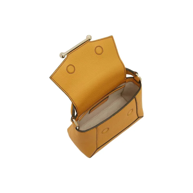 Strathberry Grained Calfskin Shoulder Bag Crossbody Bag Handbag Nano Women's Multicolor Yellow-3