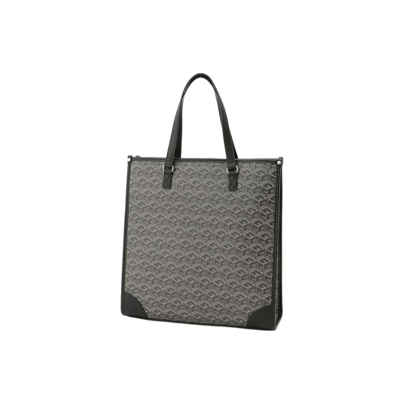 GUESS Polyurethane Tote Bag Shopping Bag Handbag Medium Size Men's Gray-3