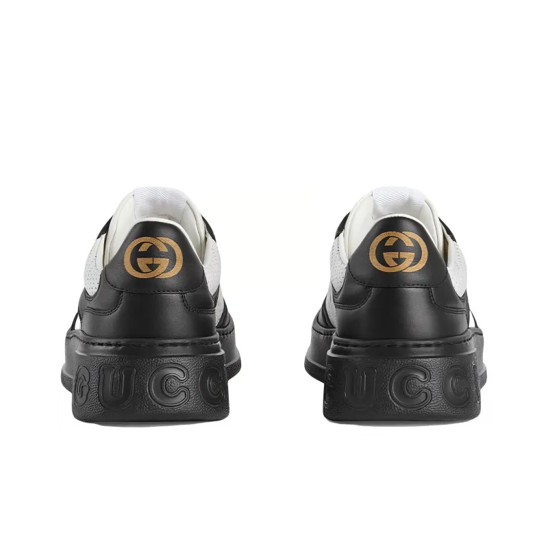 GUCCI Gg Embossed Sneaker 'Black White'-3