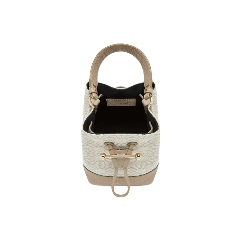 Strathberry Grained Calfskin Bucket Bags One Shoulder Handbag Crossbody Bag Women's Beige Pink-3
