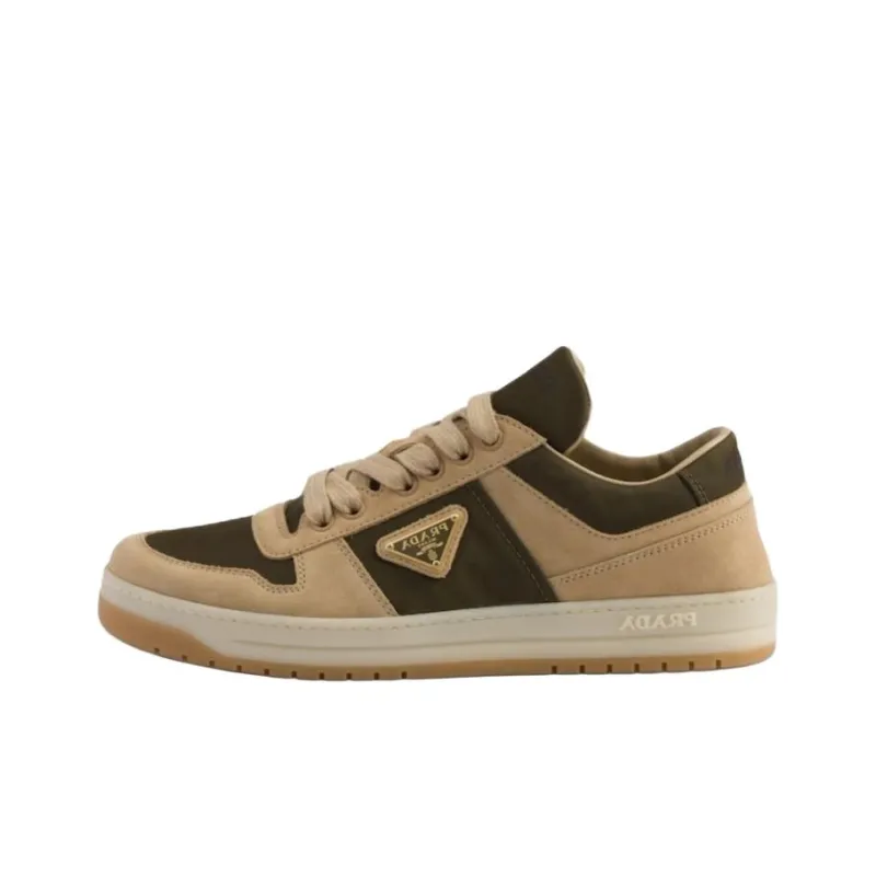 PRADA Prada Downtown Low Top Skateboard Shoes Women's Beige-0