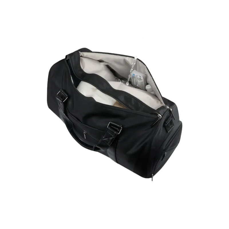 DOSRFINI Polyester Travel Bag Large Size Unisex Black/Pink/Blue-1