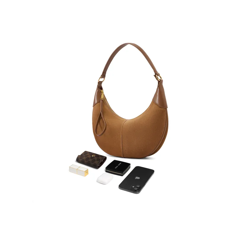 BELLE Cow Leather Shoulder Bag Medium Size Women's Multicolor-3