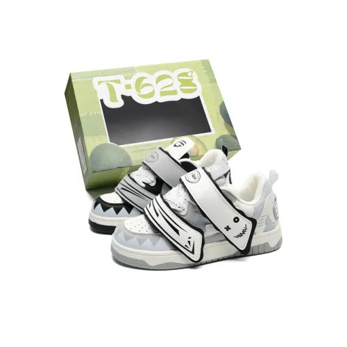 T628 Shark Puffy Shoes Abrasion Resistant Low Top Skateboard Shoes Unisex Box Included