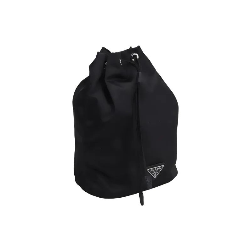 PRADA Nylon Makeup Bag, Toiletry Bag, Bucket Bag, Handbag Small Size Unisex Black-3