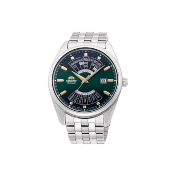 ORIENT Manual Mechanical Movement Stainless Steel Strap Watch 43.5mm Men's Watches Green Dial