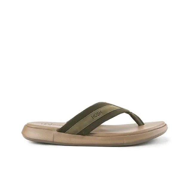 Hush Puppies Quick Dry Flip Flops Men's Olive Green-1