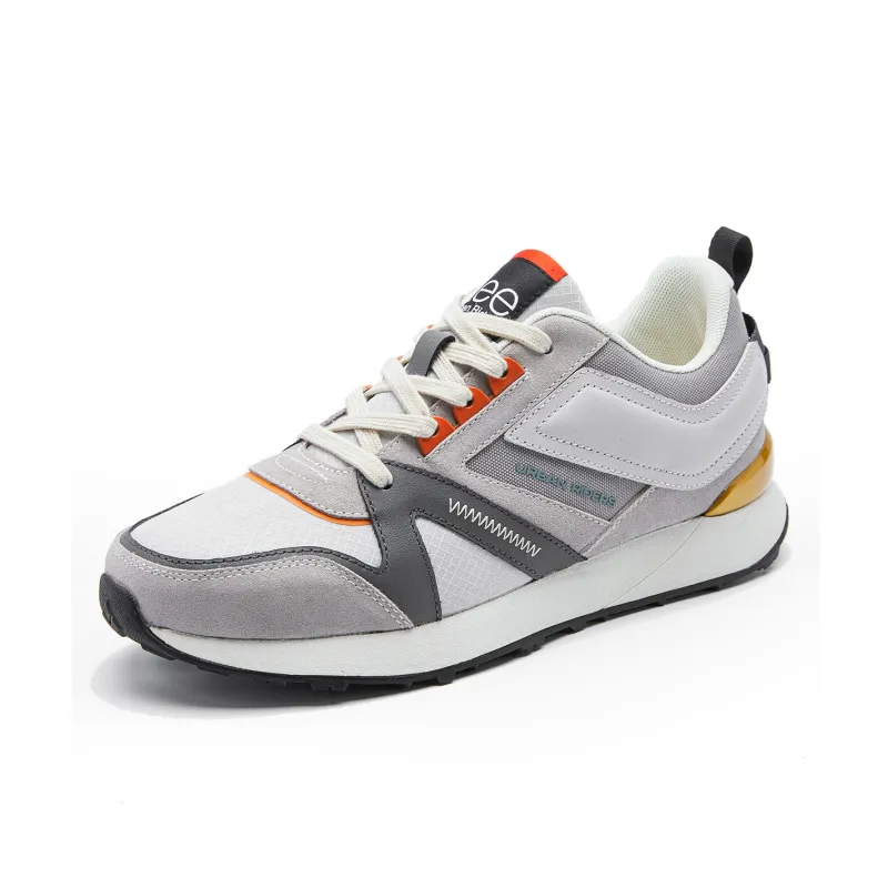 Lee Casual Shoes Men Low Top Light Gray/Dark Blue/Chocolate-1