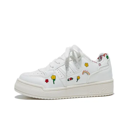 Medd Small White Shoes Low-Top Skateboard Shoes Women's Ecru