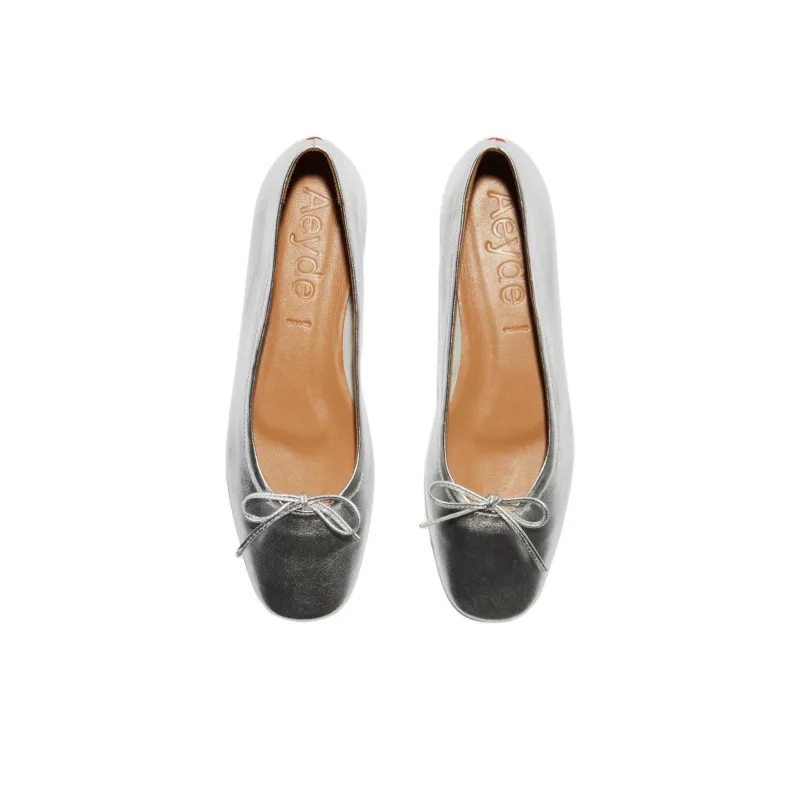 Aeyde Delfina Casual Single Shoes Women's Silver-3