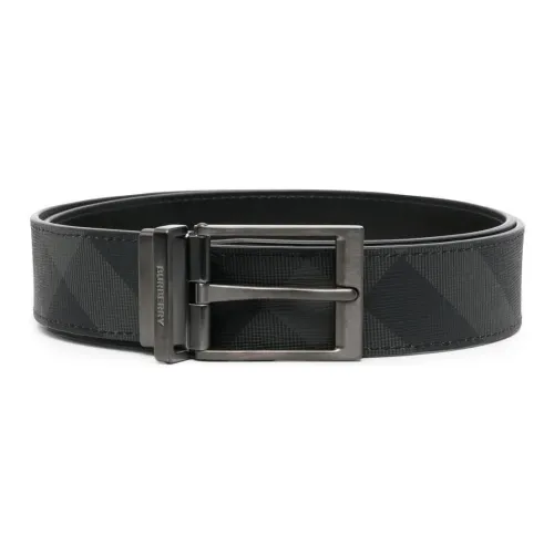 Burberry Reversible Check-print Leather Belt