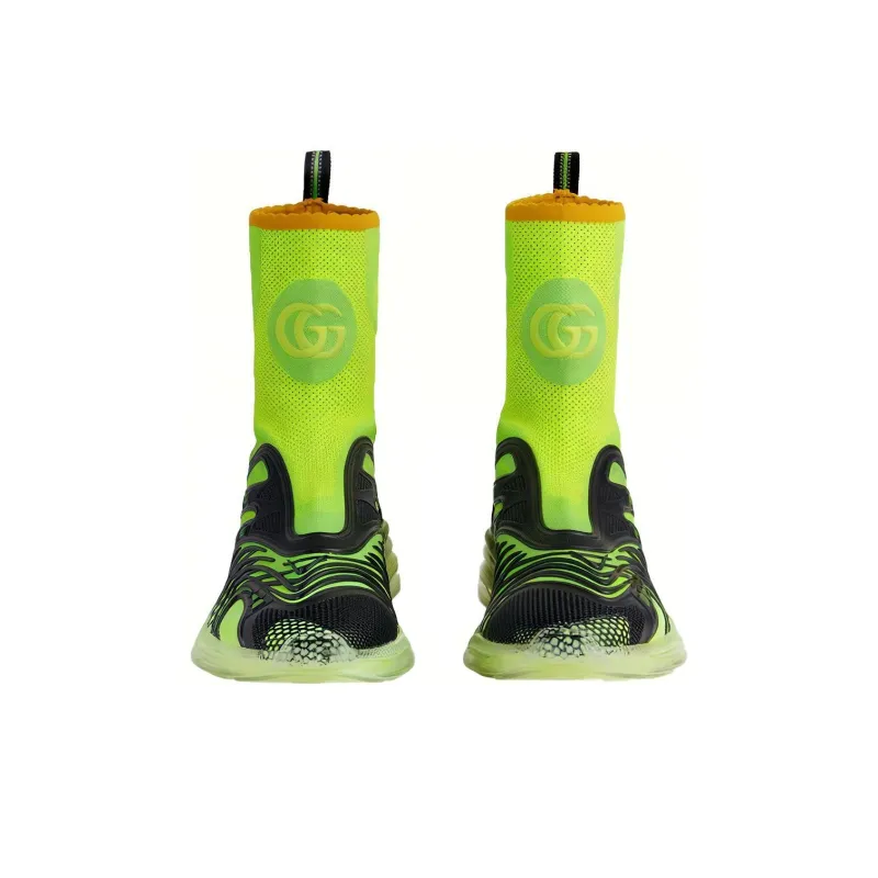GUCCI Ultrapace R Mid 'Neon Green Black'-2