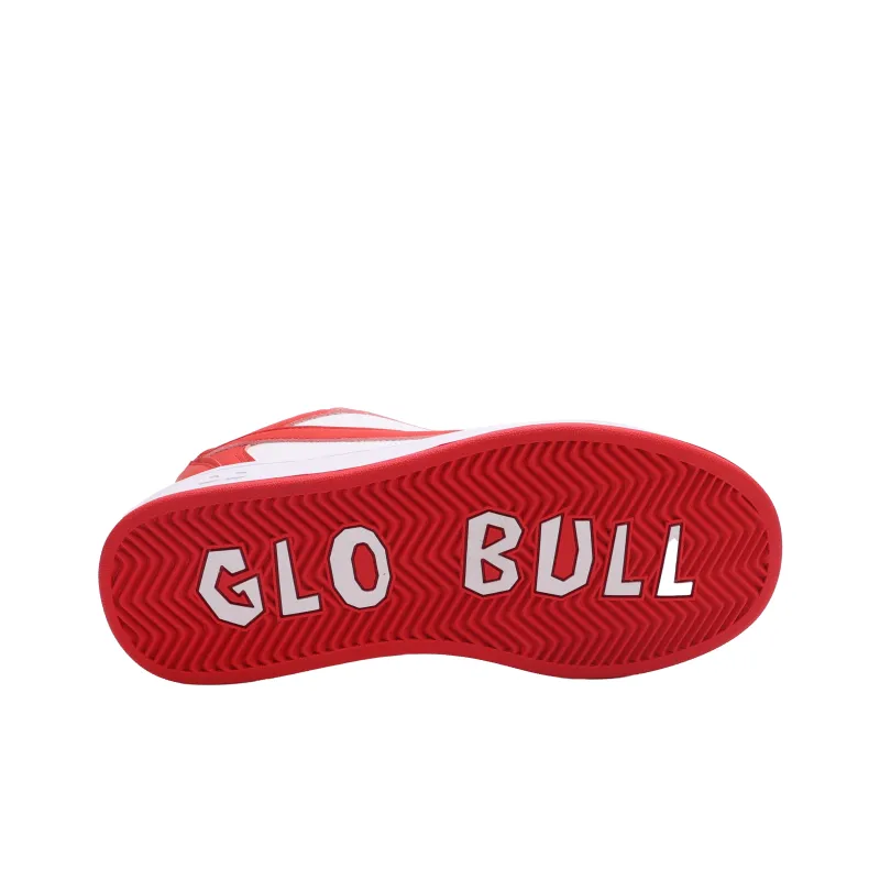 GLO BULL Skateboard Shoes Unisex Low Top White Red-5