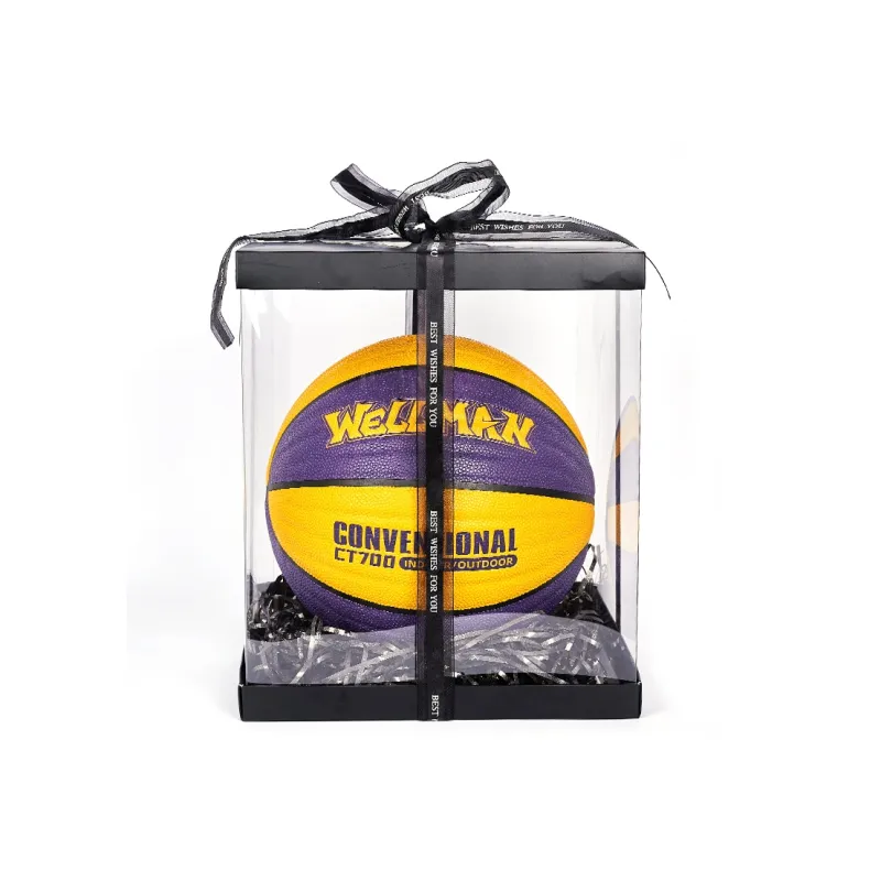 WELLman PU Basketball Purple Gold Size 7 Ball Wave Pattern Training Unisex-4