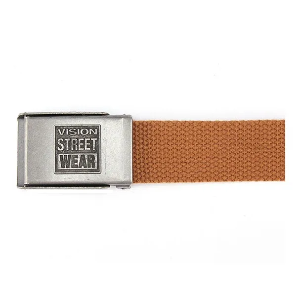 Vision Street Wear American Vintage Canvas Metal Buckle Two Tone Sports Belts Unisex-1