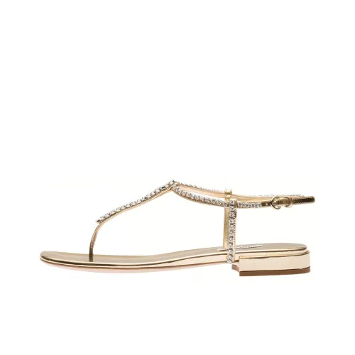 MIU MIU Strap Sandals Women's Gold