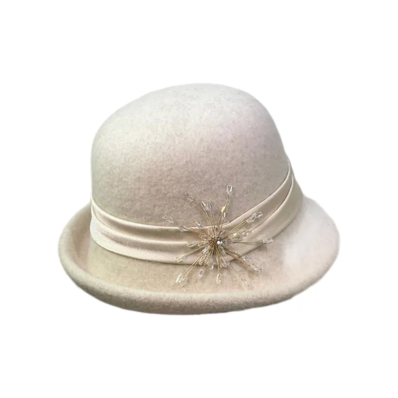 MINGYUANDAILI Wool Bucket Hats Women's-1