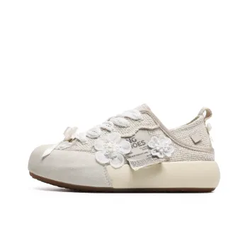 Angelmi Breathable Low Top Casual Shoes Women's Milk White