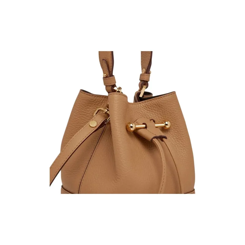 Strathberry Grained Calfskin Bucket Bag Handbag Shoulder Bag Crossbody Bag Women's Caramel-4