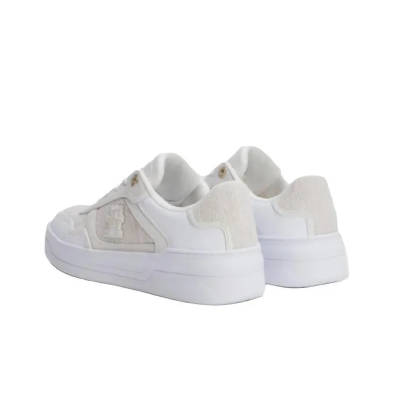 Tommy Hilfiger Abrasion Resistant Low Top Skateboard Shoes Women's White-2