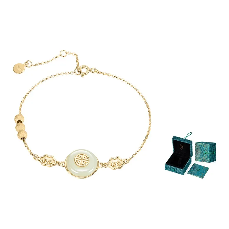 MAMADESHOUHU Hetian Jade Bracelets Pale Greenish White Jade Women's-1