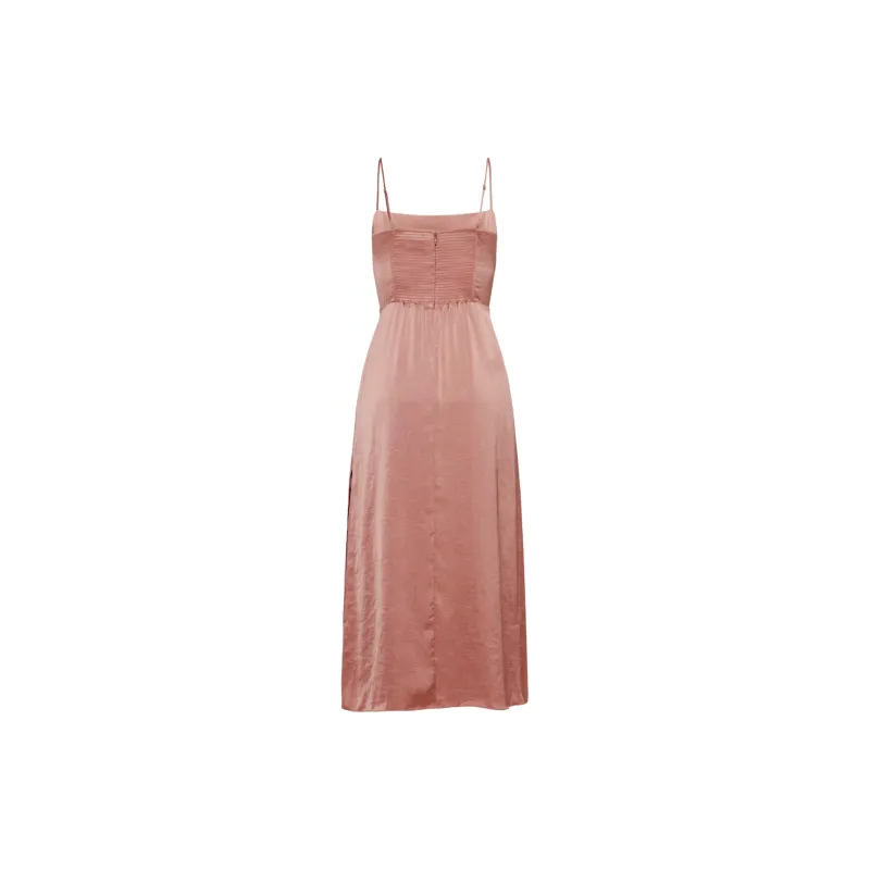 ARITZIA Wilfred Magdalena Satin Dress Slip Dresses Women's Earthen Red/Terra Cotta Red-1