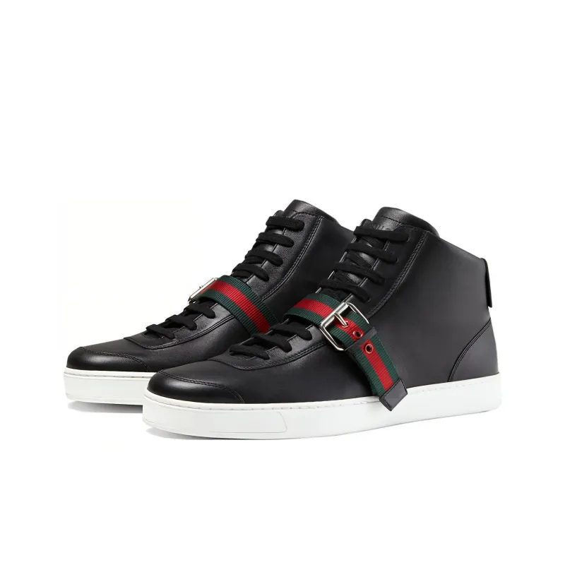 GUCCI Leather Sneakers Black-1