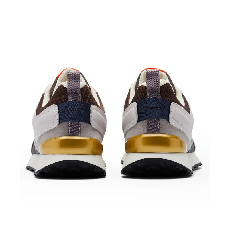 Lee Casual Shoes Men Low Top Light Gray/Dark Blue/Chocolate-15