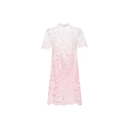 Oscar De La Renta Short-Sleeved Dresses Women's Pink